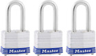 Master Lock Outdoor Padlocks, Lock Set with Keys, Keyed Alike Padlocks, 3 Pack