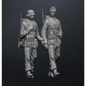 Kit modelo impresión 3D 1/16 2 piezas soldados alemanes infantería Segunda Guerra Mundial sin pintar - Imagen 1 de 9