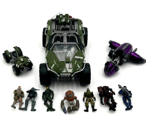 Jada Toys Halo UNSC WARTHOG With Turret 7" Die Cast - Mongoose Odst- Figures Lot