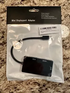 Mini Display Port DP To HDMI DVI VGA Adapter for Microsoft Surface Pro Laptops - Picture 1 of 1