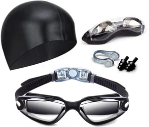 Schwimmbrille Schwimmbrille auslauffrei mit Nasenclip Ohrstöpsel und Etui Set - Bild 1 von 13