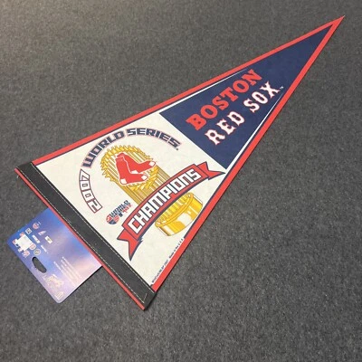 BOSTON RED SOX 2007 WORLD SERIES CHAMPIONS WINCRAFT 12 × 29-3/4 PENNANT - Image 1 of 4