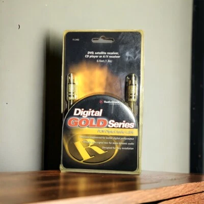 Radio Shack Digital Gold Series PCM Digital Audio Cable - 6ft - DVD, A/V, CD NEW - Image 1 of 4