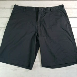 Nike Golf Dri-Fit Shorts Mens 38 Black Flat Front Hybrid Chino - Picture 1 of 6