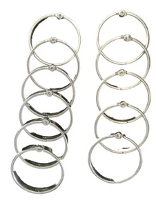 Anillos de ducha Allen Roth redondos de níquel cepillado para varillas de ducha de 1" 11 unidades - Imagen 1 de 5