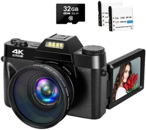 4K Camera Digital Camera 48MP Vlogging Camera with YouTube 30FPS Video Camera Ca - Picture 1 of 8