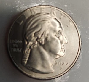 2022 P Maya Angelou Quarter Error Die Chip, Drooling George Washington Coin - Picture 1 of 2