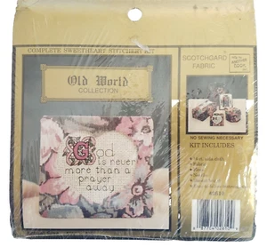 Complete Sweetheart Stitchery Kit "God is never more than a prayer away" 2610 - Picture 1 of 3