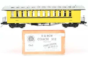 On3 Brass PSC Precision Scale D&RGW Denver & Rio Grande Western Coach AS-IS - Picture 1 of 17