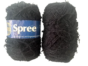 SIRDAR Spree acrylic yarn 50g knitting Black 2 balls textured - Picture 1 of 2