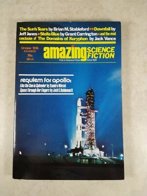 Amazing Science Fiction Oct 1974 Brian Stableford, Jack Vance, Jeff Jones, more - Image 1 of 4