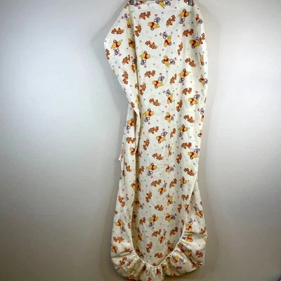 Winnie The Pooh Vintage 90s Fitted Baby Crib Bed Sheet Piglet Tigger Huney Pot - Image 1 of 4