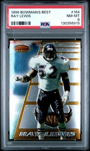 1996 Bowman's Best #164 Ray Lewis RC ROOKIE PSA 8 (new slab) - Bild 1 von 2