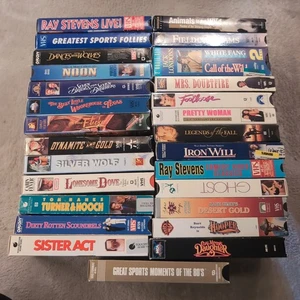 VHS Tapes Lot 27 Random Assorted Bulk Lot Tapes Comedy Horror Classic War Etc! - Picture 1 of 2