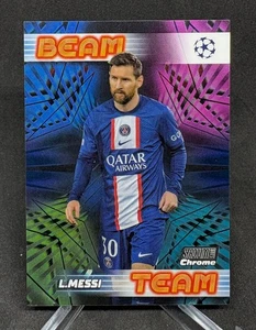 2022-23 Topps Stadium Club Cromo LIONEL MESSI Beam Team Nero Rifrattore #'d /10 - Foto 1 di 2