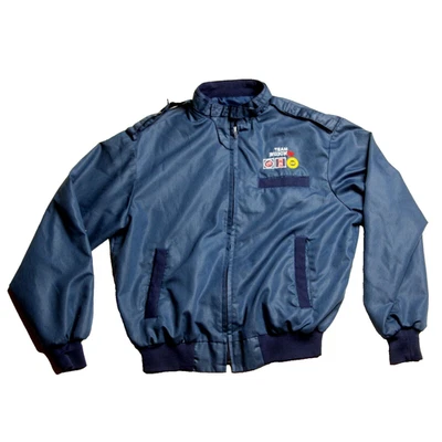 Chaqueta De Colección Team Buick City UAW Union Azul Cremallera Completa Hecha en EE. UU. Talla M Mediana Foto 1 de 4