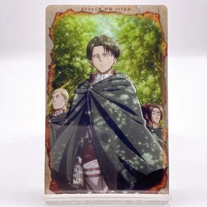 Tarjeta holográfica metálica Levi Erwin No.13 Attack on Titan hecha en Japón anime envío gratuito - Imagen 1 de 10