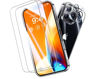 Klare iPhone 16 Pro Max Hülle 360° Schutz 2X Display & Linse Schutzfolien 6,9" - Bild 1 von 3
