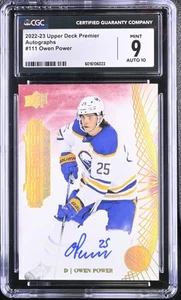 2022-23 UD Premier #111 Owen Power Autographs CGC 9 - Picture 1 of 2