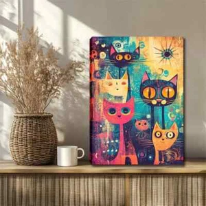 Colorful cats Wall Art Canvas Unframed/Framed - Bild 1 von 7