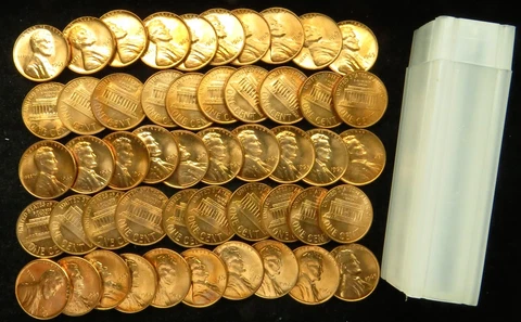Roll 50 1965 Uncirculated Lincoln Memorial Cent BU Cover