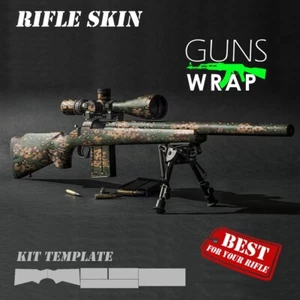 Camo Guns Wrap Skins Premium Vinyl Aufkleber matt Gewehr vorgeschnitten Partizan3 - Bild 1 von 5
