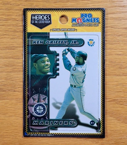 KEN GRIFFEY, JR. Seattle Mariners Vintage 1998 MLB Baseball Heroes Fridge Magnet Cover