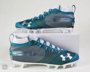 Under Armour Spotlight MC Cyan Chrome Football Cleats Size 11.5 (3021418-303) - Picture 1 of 8