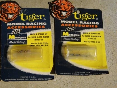 Juego de 2 juegos de cepillo y resorte de carreras modelo Monogram Tiger NOS motor Super X 88 y 110 Foto 1 de 4
