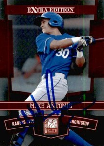 Mike Antonio Signed 2010 Donruss Elite Extra Edition card Kansas City Royals