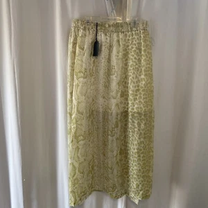Falda midi de gasa All Saints Clara Noche talla 8 US NUEVA verde lima - Imagen 1 de 5