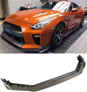 Real Carbon Fiber Front Bumper Lip Splitters Fit Nissan GTR R35 2017-2021 - Picture 1 of 5