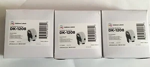 Lot of 3 LD Compatible Brother DK-1208 Address Labels / 1.4 in x 3.5 in - Picture 1 of 3