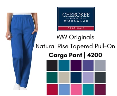 Pantalón Médico Cherokee Workwear Originales Cintura Elástica Carga Estilo 4200 Foto 1 de 4