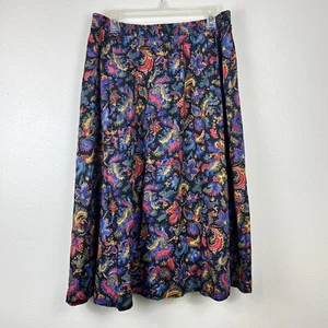 Vintage 90’s California Connection Multicolor Paisley Midi Circle Skirt Size 22 - Picture 1 of 9