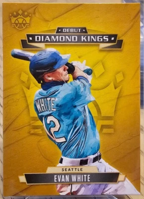 2021 Panini Diamond Kings Debut Evan White RC #DDK-SM Seattle Mariners - Image 1 of 2