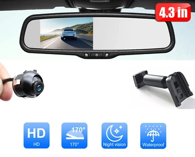 4.3" Car Rear View Mirror Monitor Reversing Backup Camera For Chevrolet Malibu - Image 1 of 4