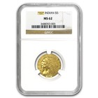 $5 Indian Gold Half Eagle Ms-62 Ngc (Random Year)