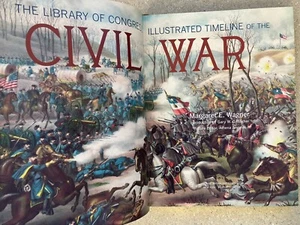 CIVIL WAR Illustrated Timeline EASTON PRESS Leather FINE Library Congress - Imagen 1 de 13