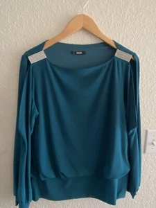 MSK Emerald Green Women’s Blouse, Size Large L - Picture 1 of 5