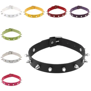 Para mujer Cuello de Gargantilla Collar Pico Remache Cuero Sintético Gótico Punk Niñas Reino Unido - Imagen 1 de 16