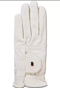 New Roeckl Roeck-Grip Riding Gloves - White Size 7 - Picture 1 of 2