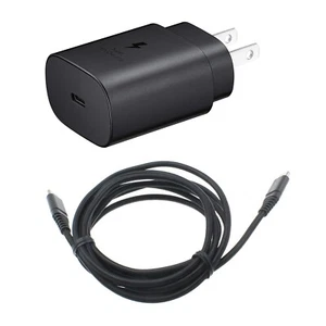 6ft USB-C Cable PD Type-C 25W Fast Home Charger Quick Power for Smart Phones - Picture 1 of 4