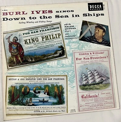 Burl Ives Sings Down to the Sea in Ships LP - Decca Records - Near Mint - Image 1 of 2