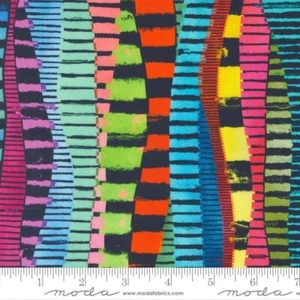 Moda Gradients Auras 33735 16 Onyx Stripey Stripes COTTON - Picture 1 of 1