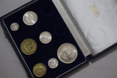 🧭 🇿🇦 SOUTH AFRICA 1967 MINT SET WITH SILVER IN ORIGINAL BOX B85 #83 BX6 - Image 1 of 4