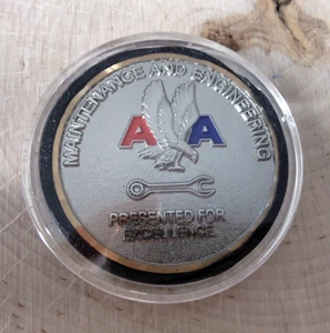 American Airlines Maintenance & Engineering Challenge Coin New in Case - Picture 1 of 4