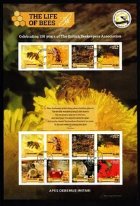 ISLE OF MAN  2024  THE LIFE OF BEES  BEEKEEPERS ASSOCIATION  SHEET FINE USED CTO - Picture 1 of 1