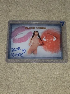 Tarjeta de beso firmada con autógrafo de Alice Visby Collectors Expo #7 - Imagen 1 de 2