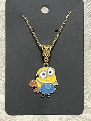 Dije de dibujos animados Minions colgante collar de oro moda festival novedad joyería Foto 1 de 2
